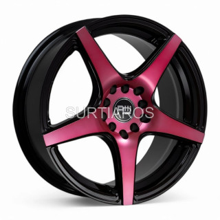 Aro 16x7" 10x100/114.3 ET30 CB73.1 Negro con Detalle Rojo