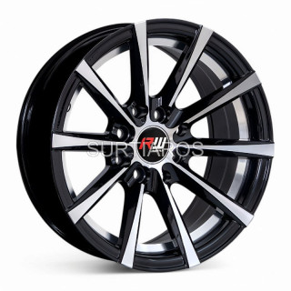 Aro 14x6.5" 8x100/114.3 ET10 CB73.1 Negro Maquinado con Detalle