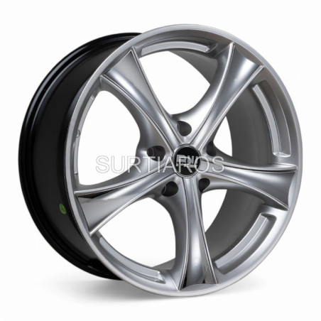 Aro 18x8" 5x120 ET35 CB73.1 Hiper Plateado con Aspas Cromadas