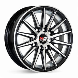 Aro 13x5.5" 8x100/114.3 ET30 CB73.1 Negro Maquinado con Detalle