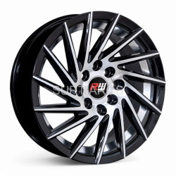 Aro 14x6" 8x100/114.3 ET38 CB73.1 Negro Maquinado con Detalle