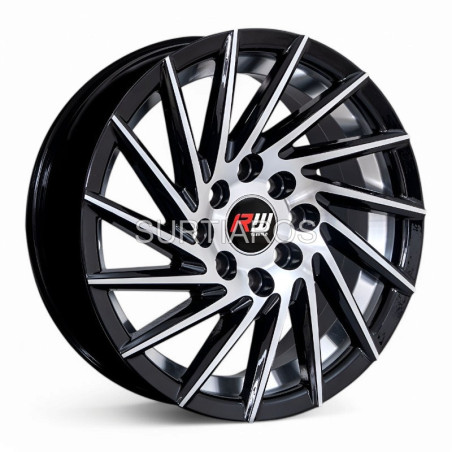 Aro 14x6" 8x100/114.3 ET38 CB73.1 Negro Maquinado con Detalle
