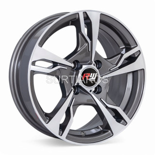 Aro 14x6" 4x100 ET35 CB73.1 Gris Oscuro Maquinado