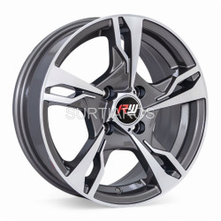 Aro 14x6" 4x100 ET35 CB73.1 Gris Oscuro Maquinado
