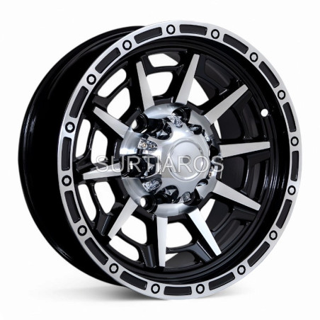 Aro 15x7" 6x139.7 ET15 CB110.1 Negro Maquinado