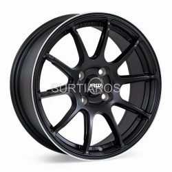 Aro 15x7" 4x100 ET35 CB73.1 Negro Mate con Línea Pulida