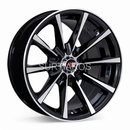 Aro 15x7.5" 8x100/114.3 ET30 CB73.1 Negro Maquinado