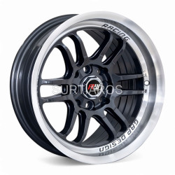 Aro 15x7.5" 8x100/114.3 ET30 CB73.1 Gris Oscuro con Labio Pulido