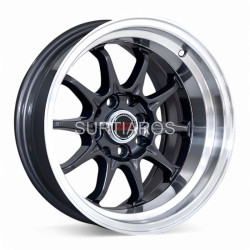 Aro 15x8" 8x100/114.3 ET0 CB73.1 Gris Oscuro con Labio Pulido