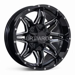 Aro 20x9" 12x135/139.7 ET-12 CB110.5 Negro Fresado
