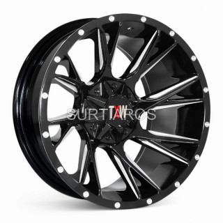 Aro 20x10" 12x135/139.7 ET-12 CB110.5 Negro Fresado