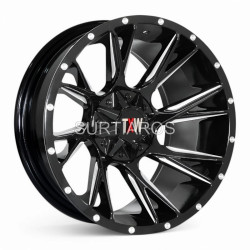 Aro 20x10" 12x135/139.7 ET-12 CB110.5 Negro Fresado