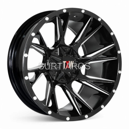 Aro 20x10" 12x135/139.7 ET-12 CB110.5 Negro Fresado