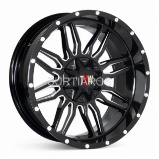 Aro 20x10" 12x135/139.7 ET-10 CB106.1 Negro Fresado