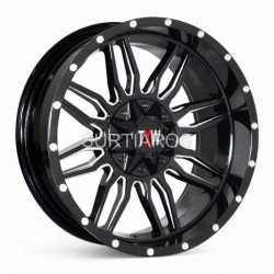 Aro 20x10" 12x135/139.7 ET-10 CB106.1 Negro Fresado