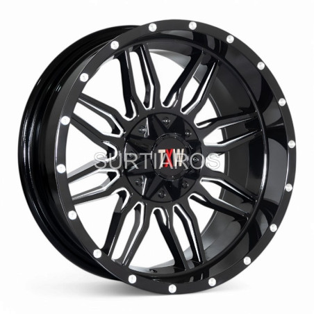 Aro 20x10" 12x135/139.7 ET-10 CB106.1 Negro Fresado