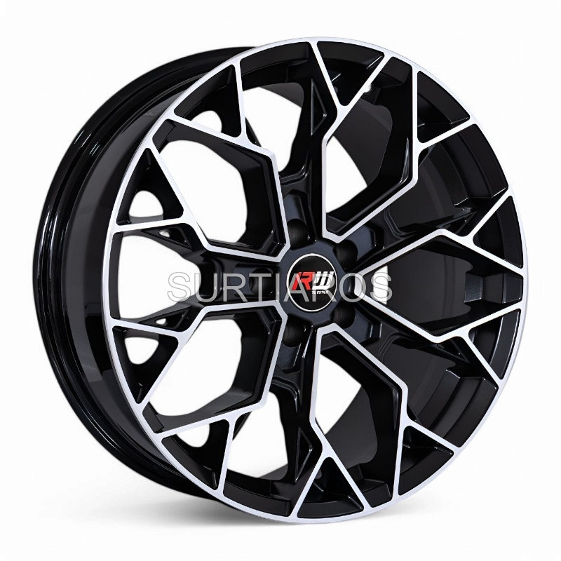 Aro 18x8" 5x108 ET20 CB73.1 Negro Mate Maquinado