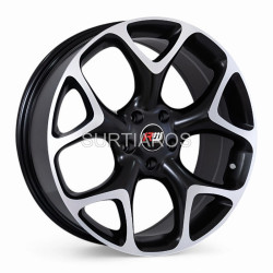 Aro 19x8" 5x114.3 ET40 CB73.1 Negro Mate Maquinado