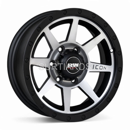 Aro 16x8" 6x139.7 ET0 CB110 Negro Mate Maquinado
