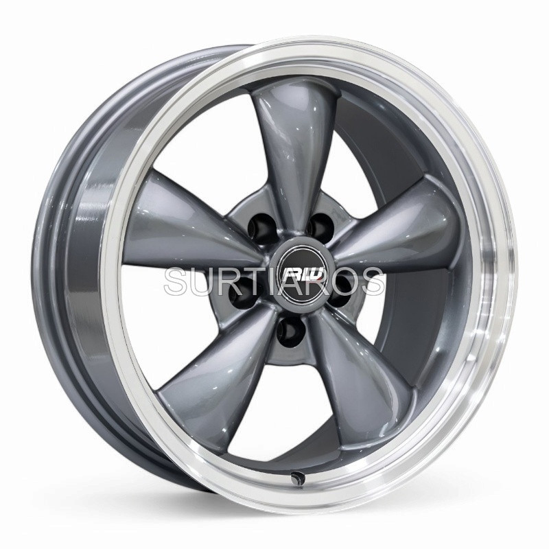 Aro 17x8" 5x114.3 ET0 CB73.1 Gris Oscuro con Labio Pulido