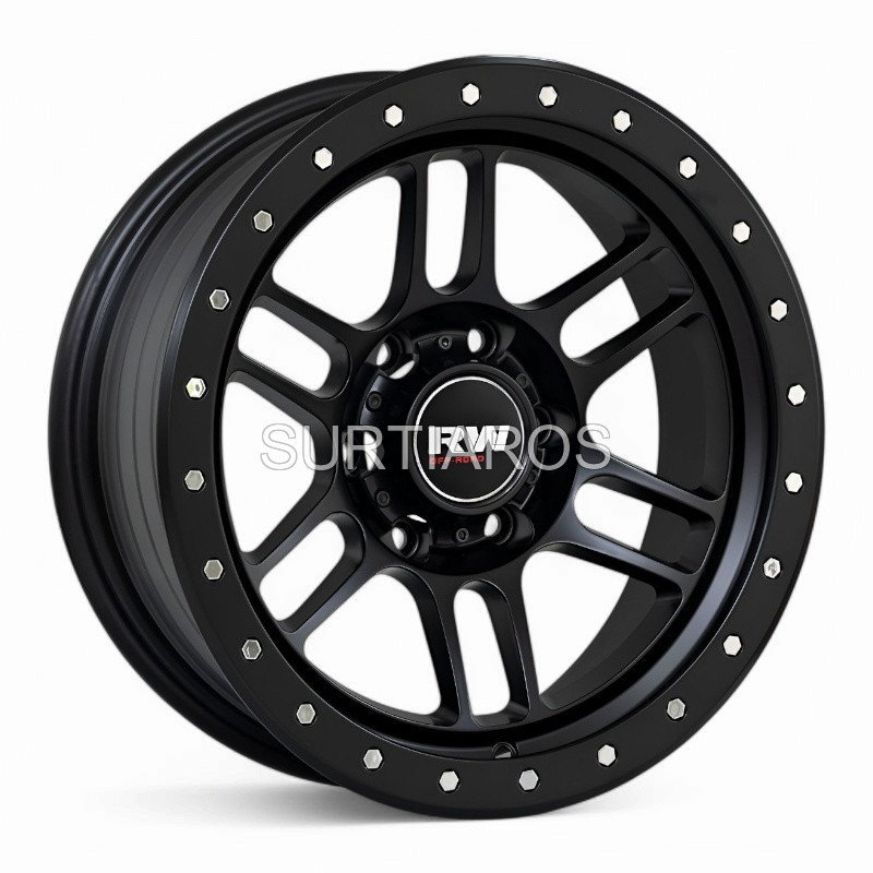 Aro 17x9" 6x139.7 ET-12 CB108.2 Negro Mate con Remaches