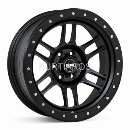 Aro 17x9" 6x114.3 ET-12 CB66.1 Negro Mate con Remaches
