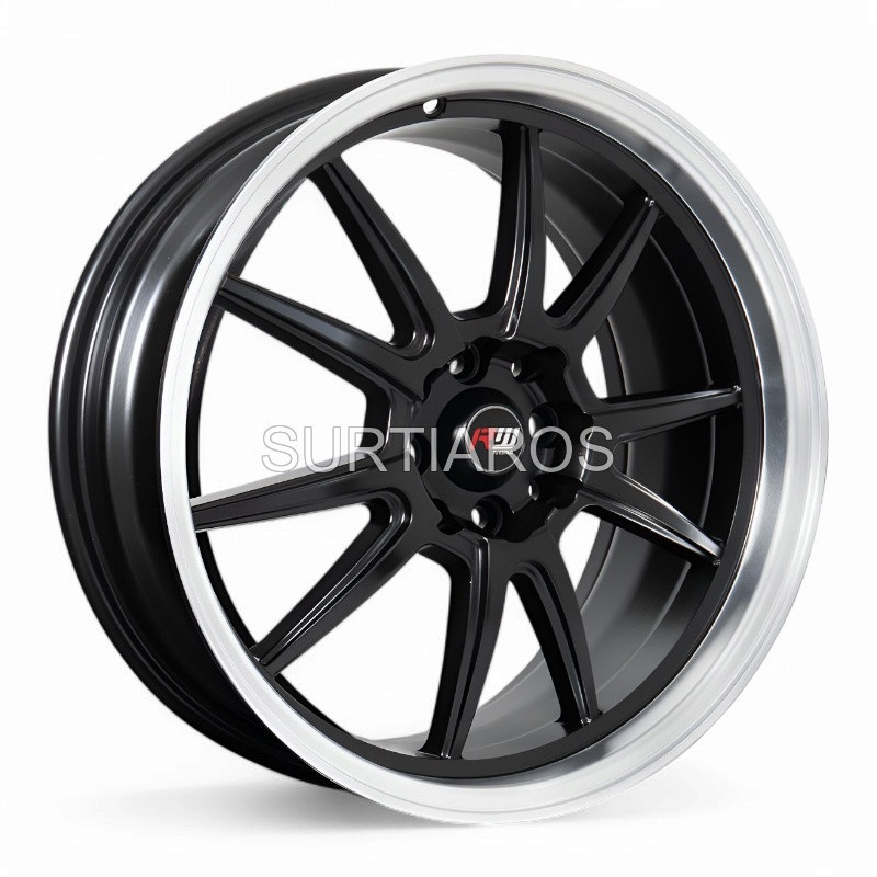Aro 17x7.5" 8x100/114.3 ET42 CB73.1 Negro Mate con Labio Pulido