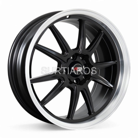 Aro 17x7.5" 8x100/114.3 ET42 CB73.1 Negro Mate con Labio Pulido