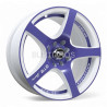 Aro 16x7" 8x100/114.3 ET25 CB73.1 Blanco con Línea Púrpura
