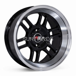 Aro 15x8" 4x100 ET0 CB73.1 Negro con Labio Pulido