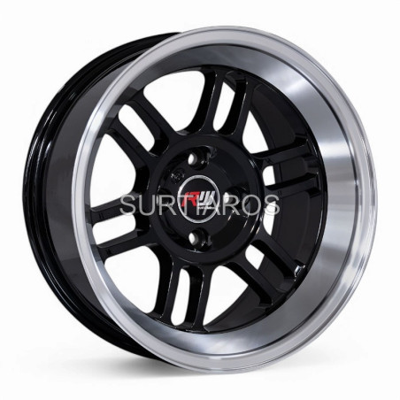 Aro 15x8" 4x100 ET0 CB73.1 Negro con Labio Pulido