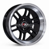 Aro 15x8" 4x100 ET0 CB73.1 Negro con Labio Pulido