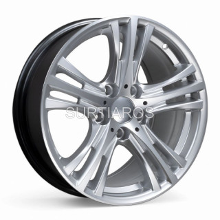 Aro 17x8" 5x120 ET40 CB74.1 Hiper Plateado Maquinado