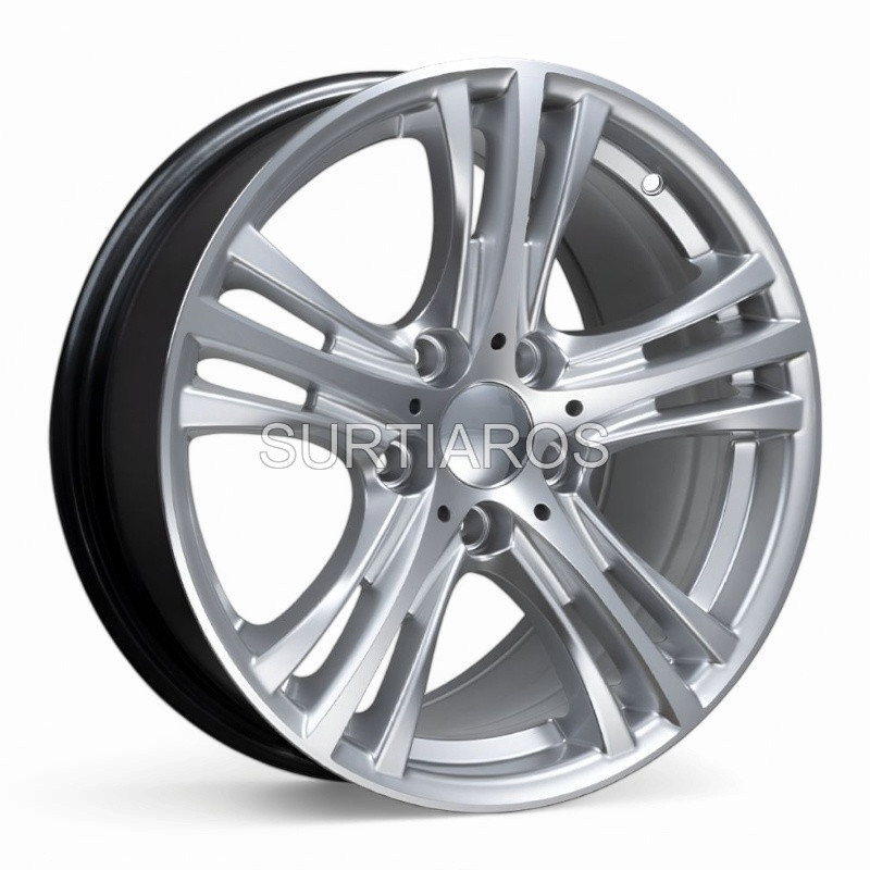 Aro 17x8" 5x120 ET40 CB74.1 Hiper Plateado Maquinado