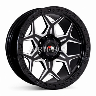 Aro 18x9" 6x139.7 ET-5 CB110 Negro Fresado