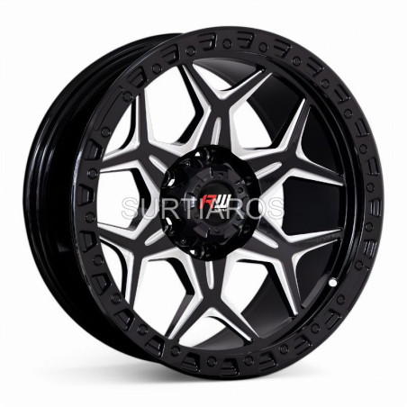 Aro 18x9" 6x139.7 ET-5 CB110 Negro Fresado