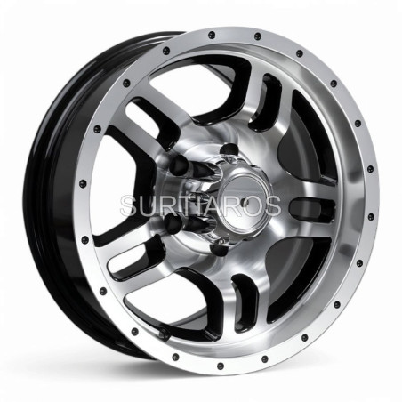 Aro 16x8" 5x127 ET0 CB110 Negro Maquinado