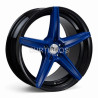 Aro 18x8.5" 5x114.3 ET45 CB73.1 Negro con Detalle Azul