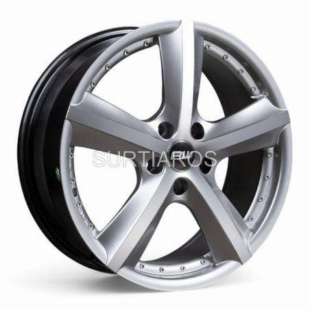 Aro 18x7" 5x114.3 ET50 CB73.1 Hiper Plateado Maquinado con Remaches