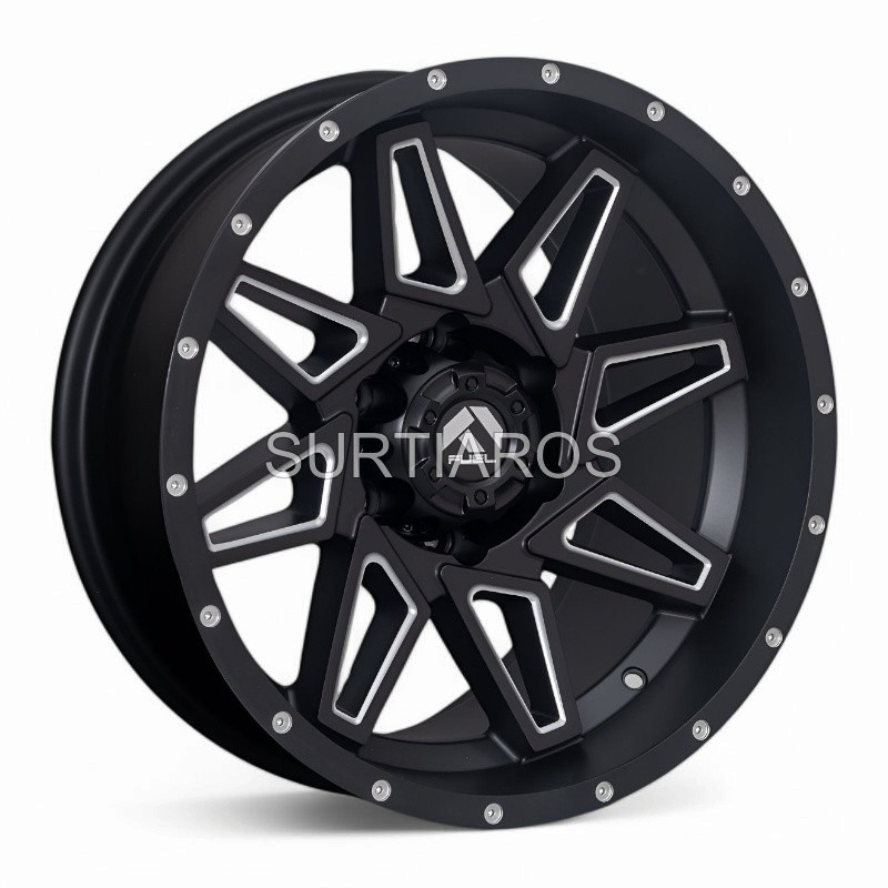 Aro 16x8.5" 6x139.7 ET0 CB110.1 Negro Mate Fresado