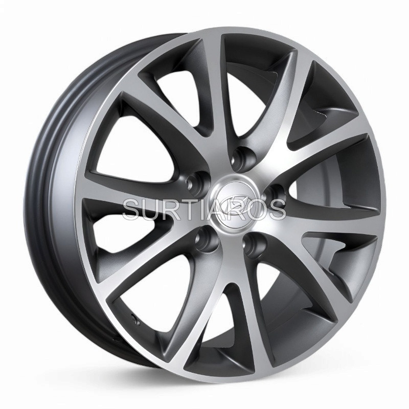 Aro 16x6.5" 5x114.3 ET40 CB66.1 Gris Oscuro Maquinado