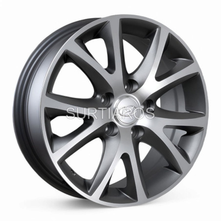 Aro 16x6.5" 5x114.3 ET40 CB66.1 Gris Oscuro Maquinado