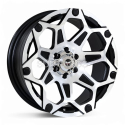 Aro 17x8" 6x114.3 ET-5 CB66.1 Negro Mate Maquinado con Remaches