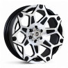 Aro 17x8" 6x114.3 ET-5 CB66.1 Negro Mate Maquinado con Remaches