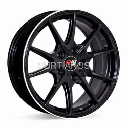 Aro 16x7" 5x114.3 ET35 CB73.1 Negro con Línea Pulida