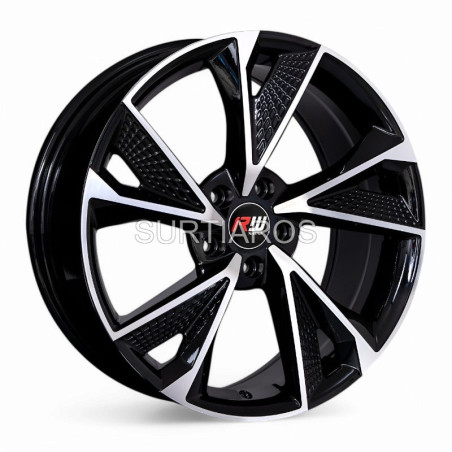 Aro 18x8" 5x108 ET40 CB67.1 Negro Maquinado
