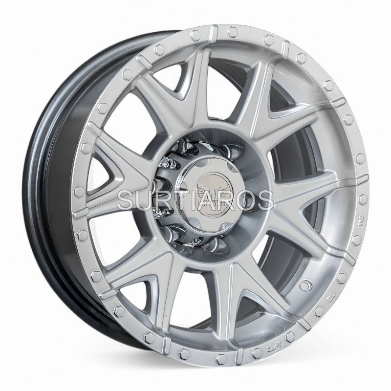 Aro 16x8" 6x139.7 ET0 CB110 Hiper Plateado