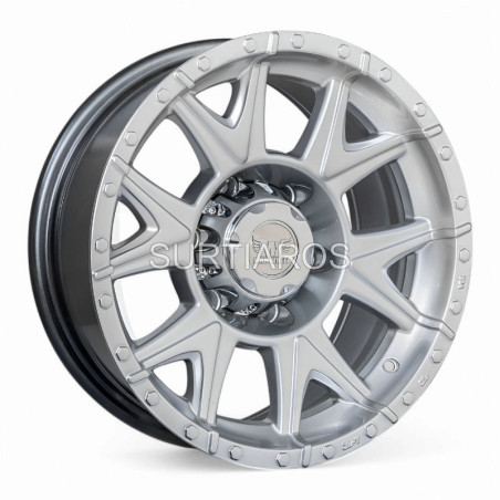 Aro 16x8" 6x139.7 ET0 CB110 Hiper Plateado
