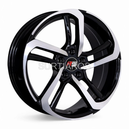 Aro 17x7.5" 5x108 ET40 CB67.1 Negro Maquinado