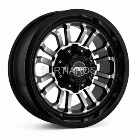 Aro 15x8.5" 5x114.3 ET-10 CB73.1 Negro Maquinado